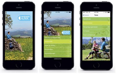 Die Wiener Alpen App, © Wiener Alpen