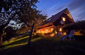 Ferienhaus bei Nacht, © Wachahof